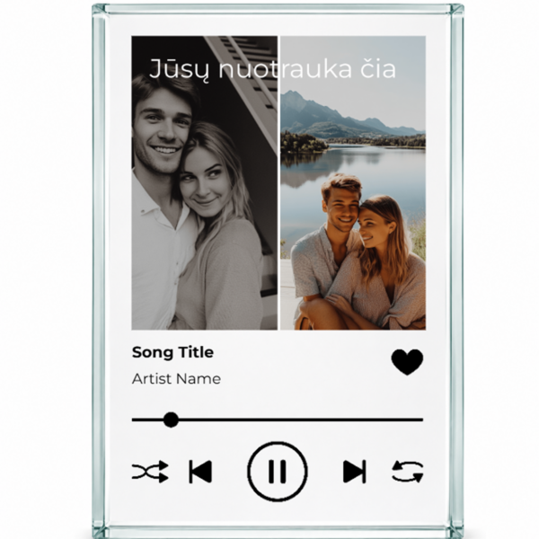 Storo stiklo Spotify daina su Foto